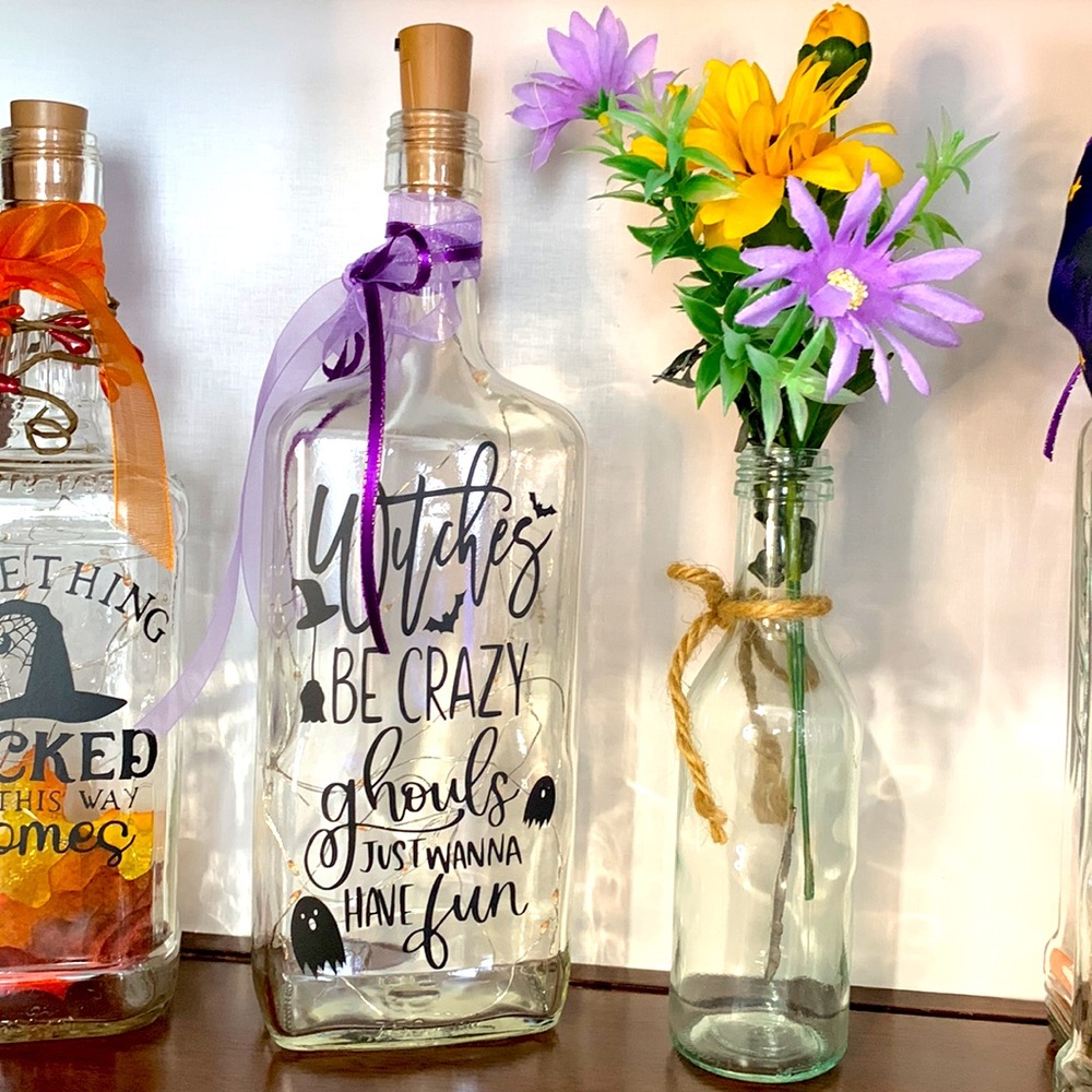 Hand Crafted, ‘Witches be Crazy…’ Halloween Lantern